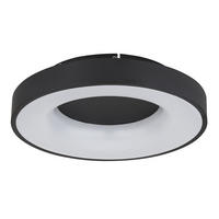LED DECKENLEUCHTE Metall Schwarz - Schwarz, Metall (40/40/10cm) - Globo Lighting