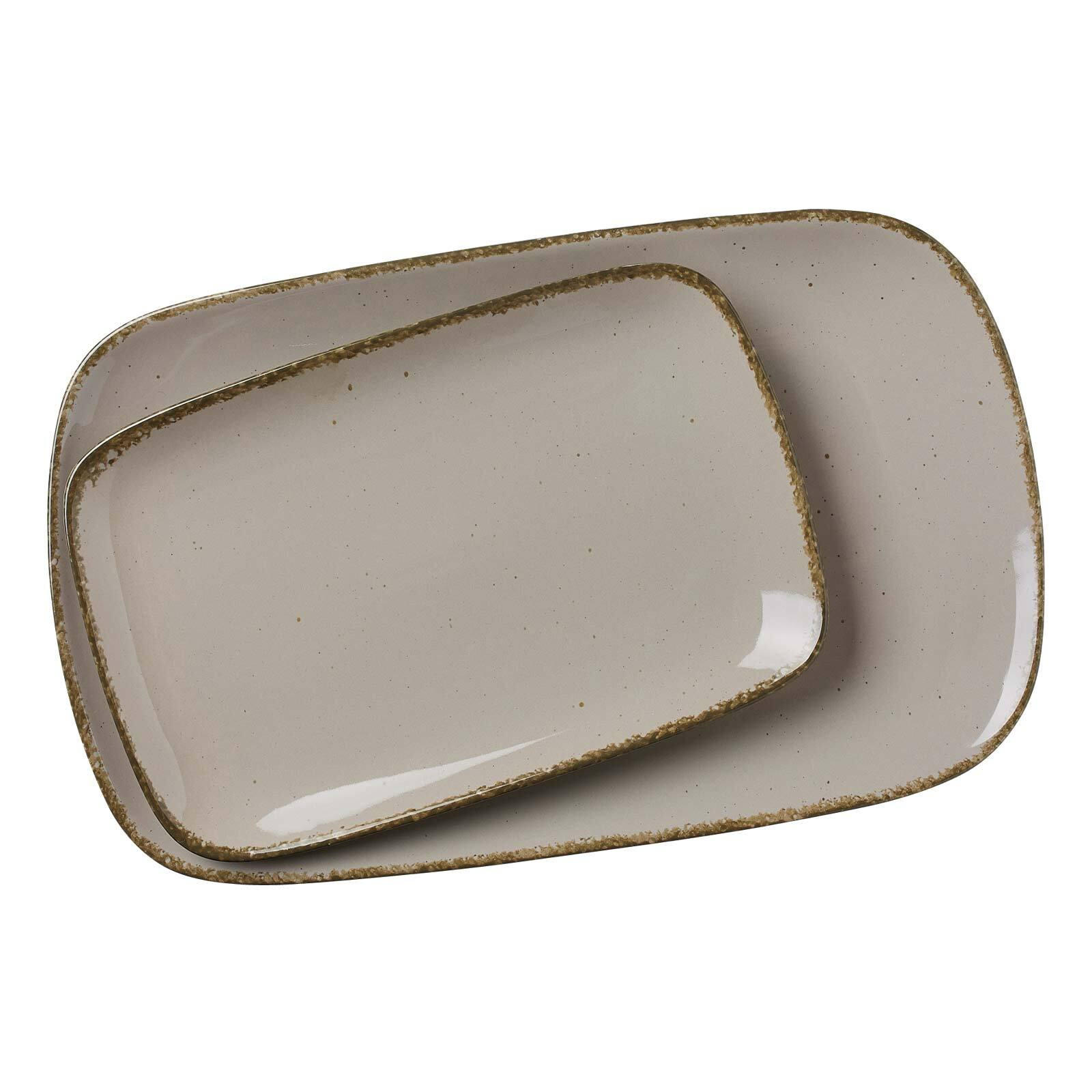 SERVIERPLATTEN-SET Casa Grau - Grau, Keramik (1/1/1cm) - Ritzenhoff Breker