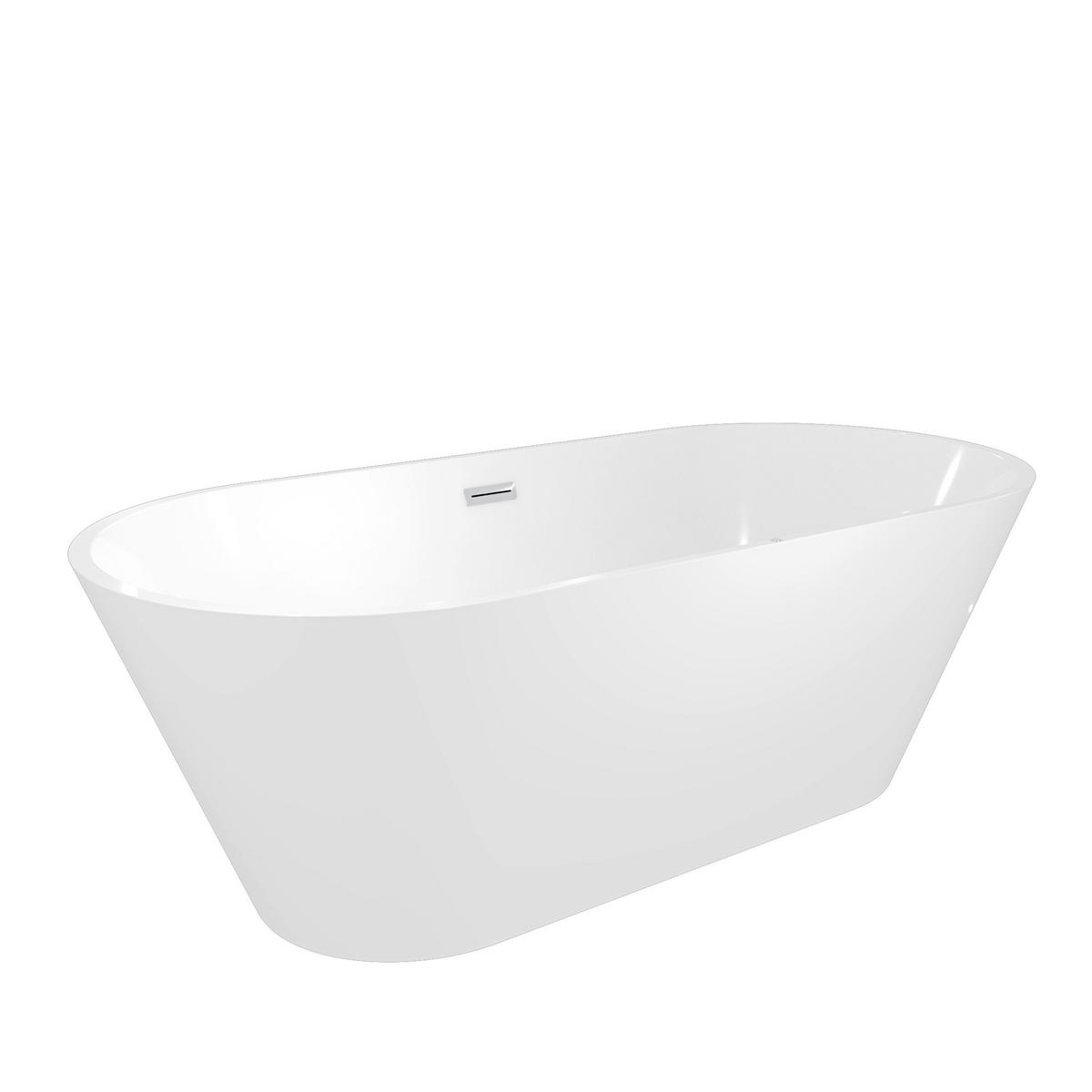 FREISTEHENDE Badewanne Wanne F11 170x80 Luftmassage - Weiß, Glas/Kunststoff (80/58/170cm) - AcquaVapore by Sandra Jentho