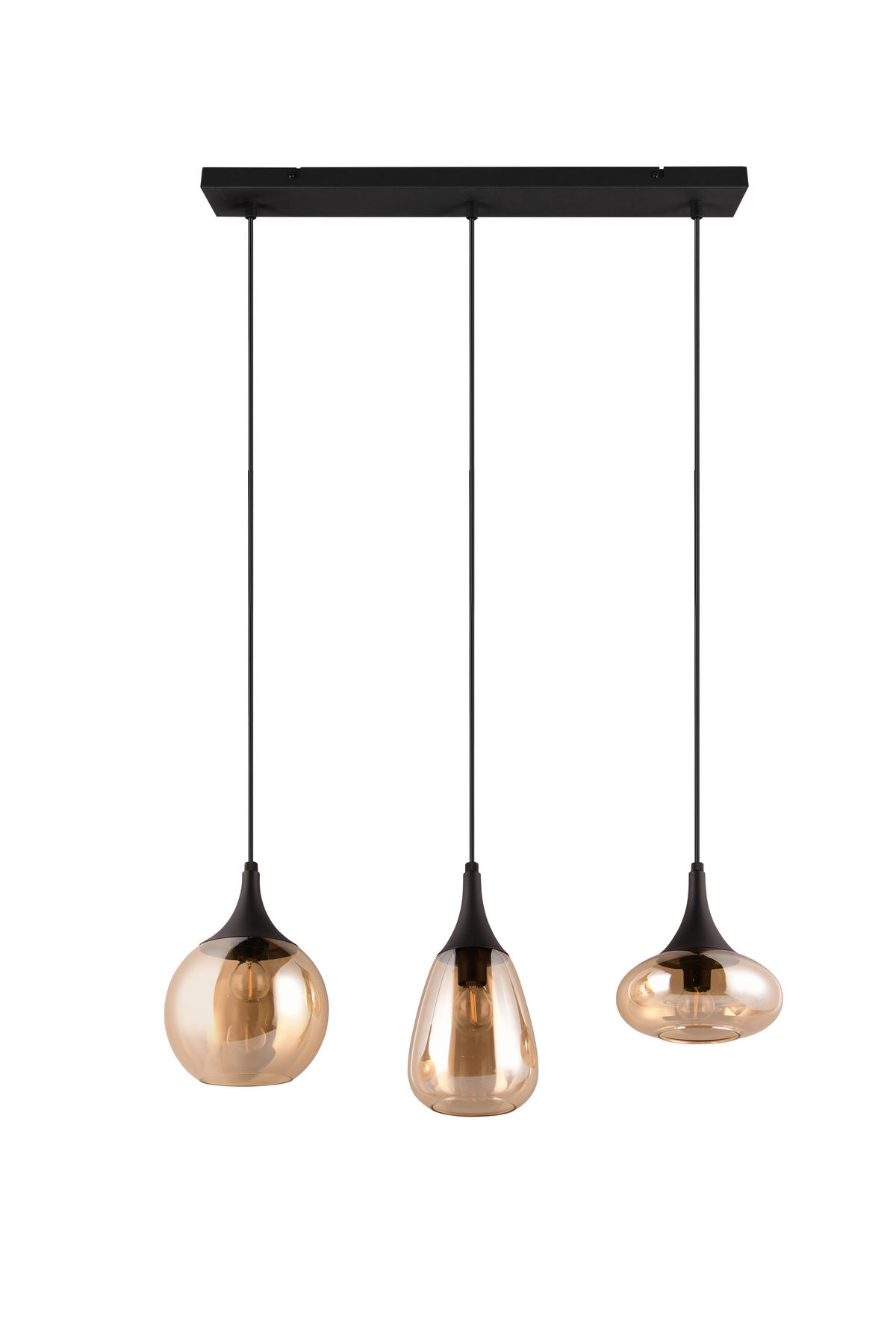 HÄNGELAMPE LUMINA - Schwarz - 0/0/150 cm - Schwarz, Metall (68.8/68.8/150cm) - Trio Leuchten