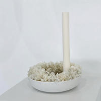 TROCKENBLUMEN Kranz Hortensien klein weiß - Weiß, Naturmaterialien (5cm) - Lykke & You