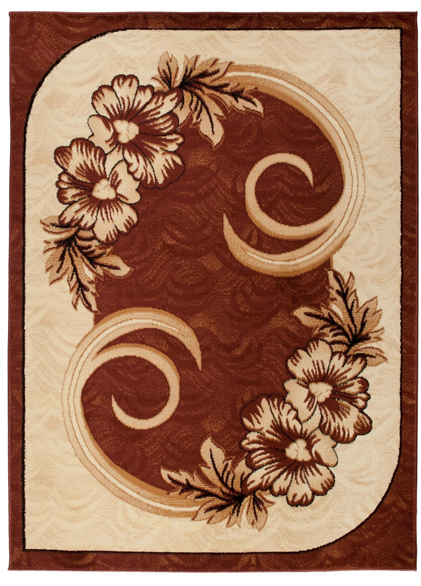 TEPPICH ATLAS Dunkelbraun Hellbraun 60/100 cm - Hellbraun/Dunkelbraun, Textil (60/100cm) - Tapiso