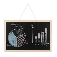 KREIDETAFEL - Schwarz, Holz/Holzwerkstoff (60/40/2cm) - Relaxdays