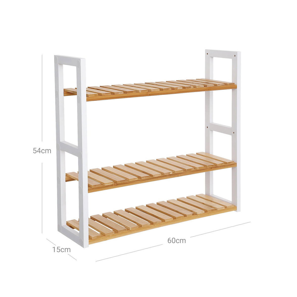 BADEZIMMERREGAL PFLANZENREGAL - Multicolor, Holz (54/15/60cm) - Hansiro