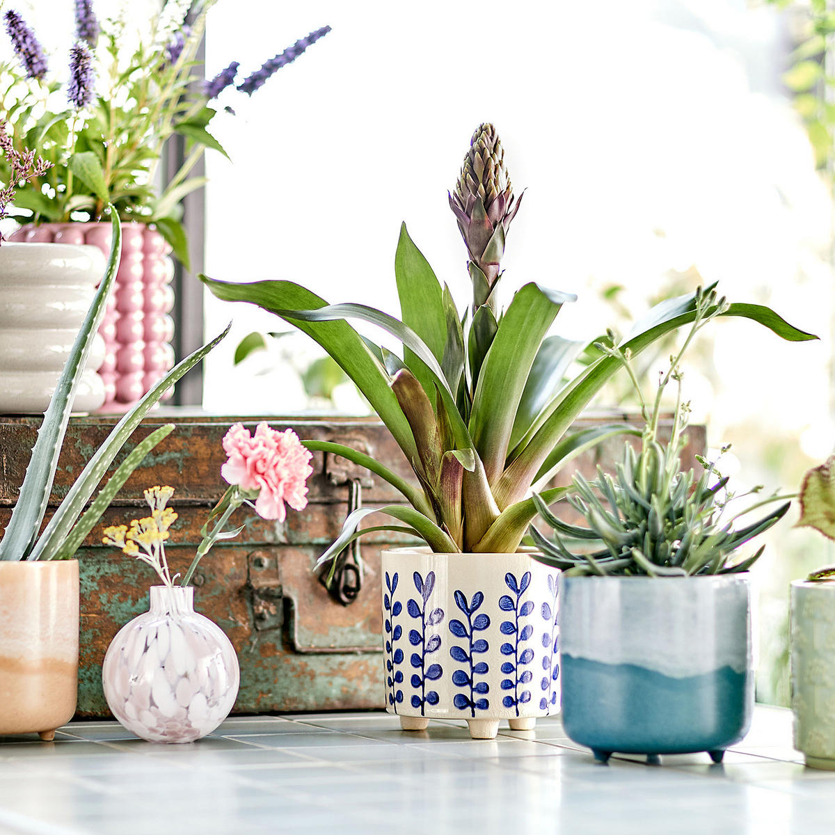 BLUMENTOPF Tide - Blau, Keramik (15cm) - Butlers