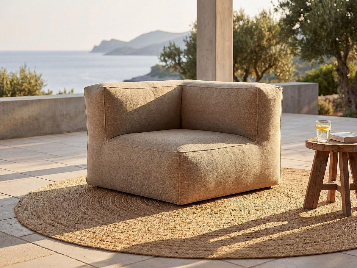 GARTENSESSEL - 1 Person - Stoff - Beige - - Beige, Textil (95/80/95cm) - Vente-Unique