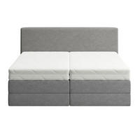 BOXSPRINGBETT mit Bonnell Matratze, mit Kopfteil, 200 x 200 cm, in Grau - Grau, Naturmaterialen (200/200cm) - Home Collective
