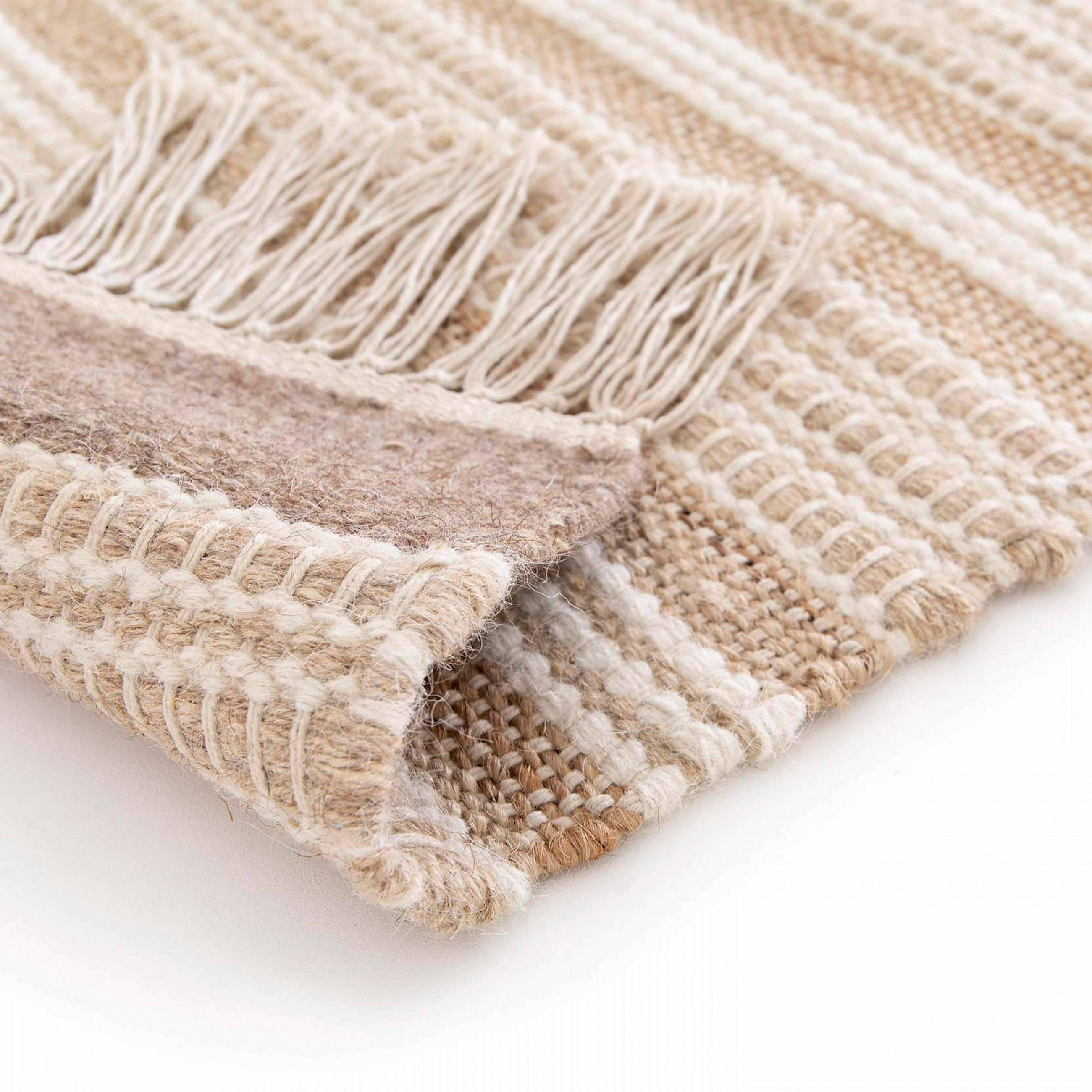 TEPPICH, 80 x 200 cm, Cremefarbe - Creme, Textil (200/80cm) - Oviala