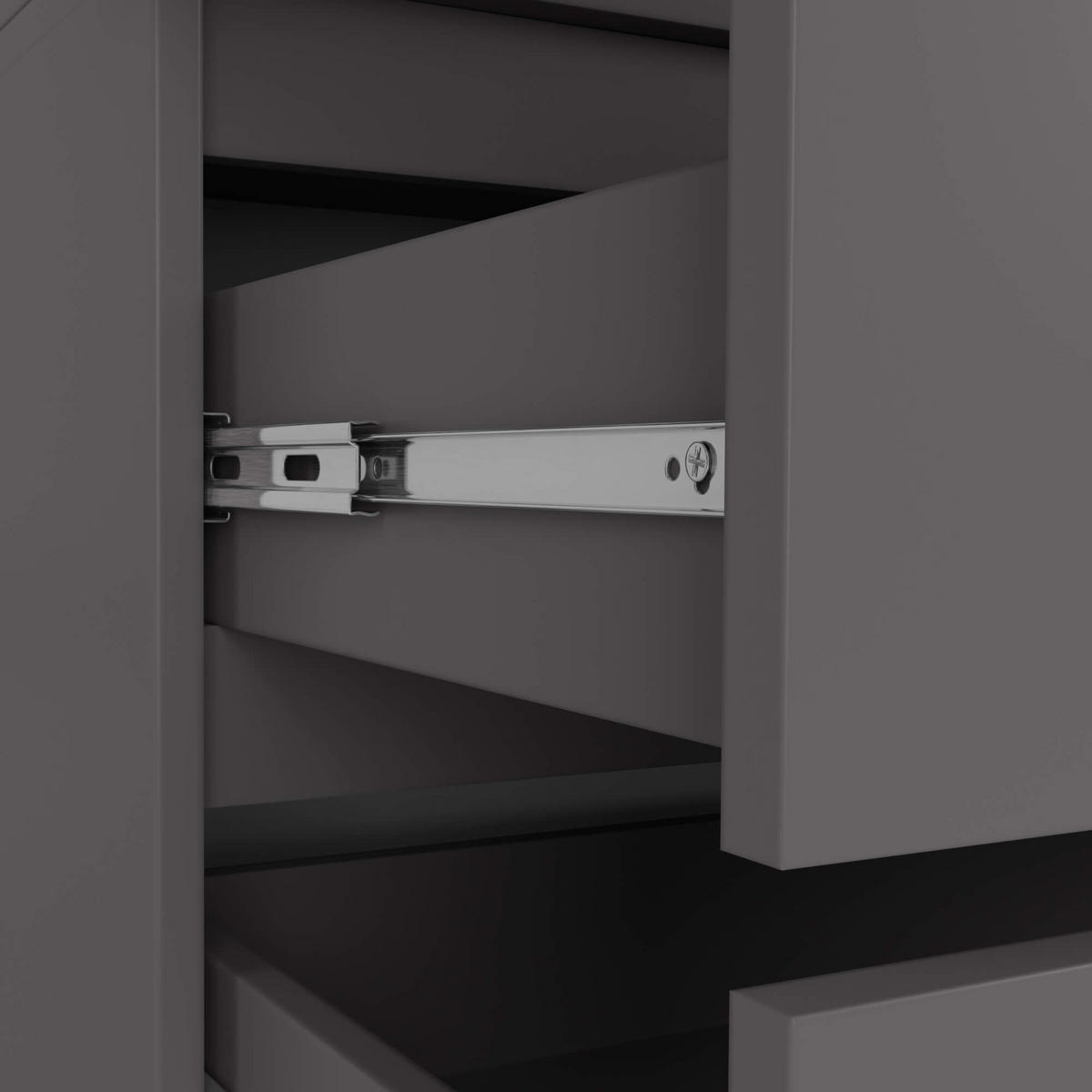 KLEIDERSCHRANK Graphitgrau 180x90x51 cm - Graphitfarben, Holzwerkstoff (90/180/51cm) - Akord