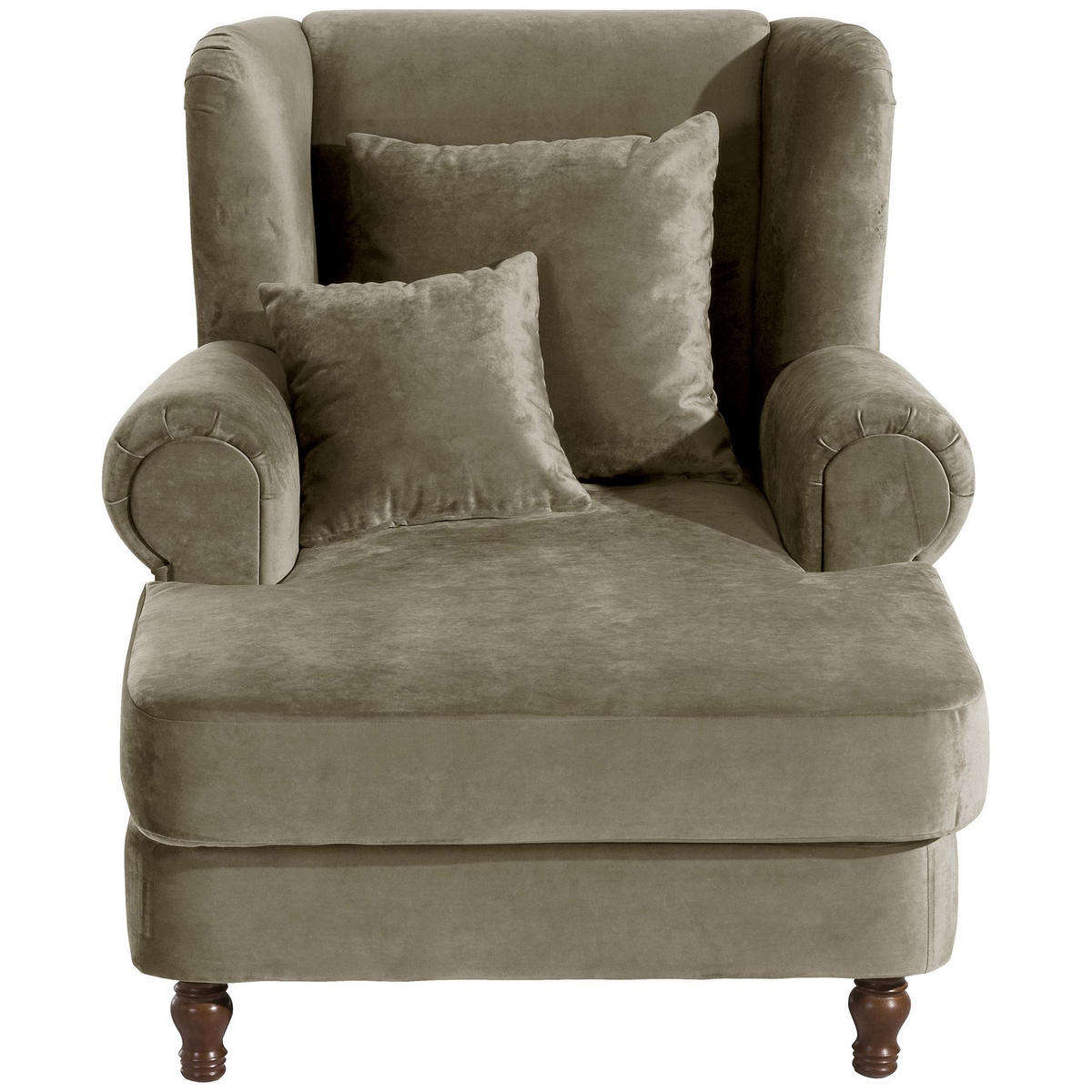 SESSEL XXL inkl. Kissen Karley Samtvelours sahara - Sahara, Kunststoff (103/103/149cm) - 58aufmkessel