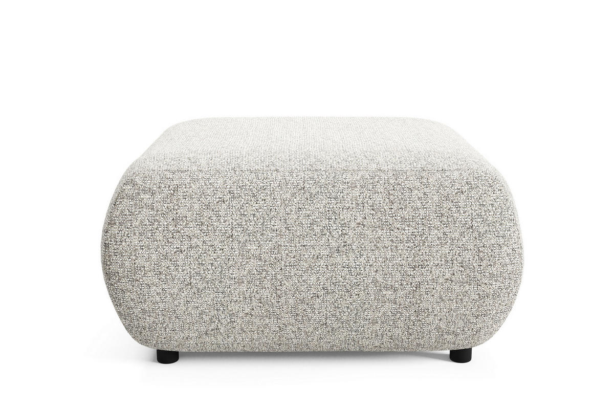 POLSTERHOCKER DELTA Modern Sitzhocker, Fußhocker Grau - Grau, Holzwerkstoff/Kunststoff (88/41/88cm) - MASSENO