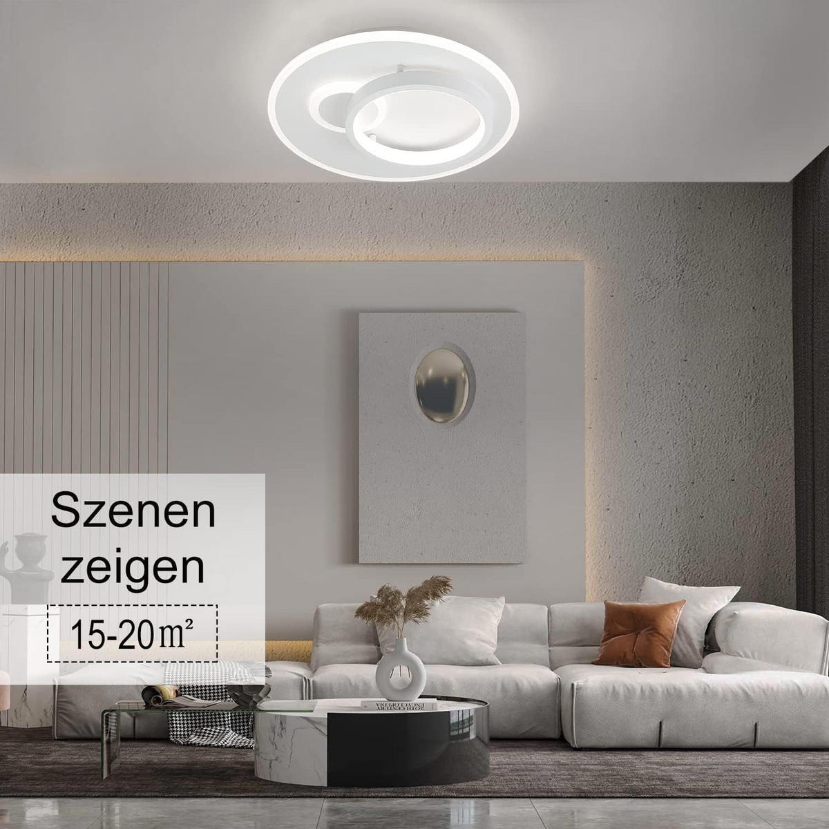 LED-DECKENLEUCHTE Peter 31 cm - Weiß, Kunststoff (31/31/8.5cm) - Nettlife