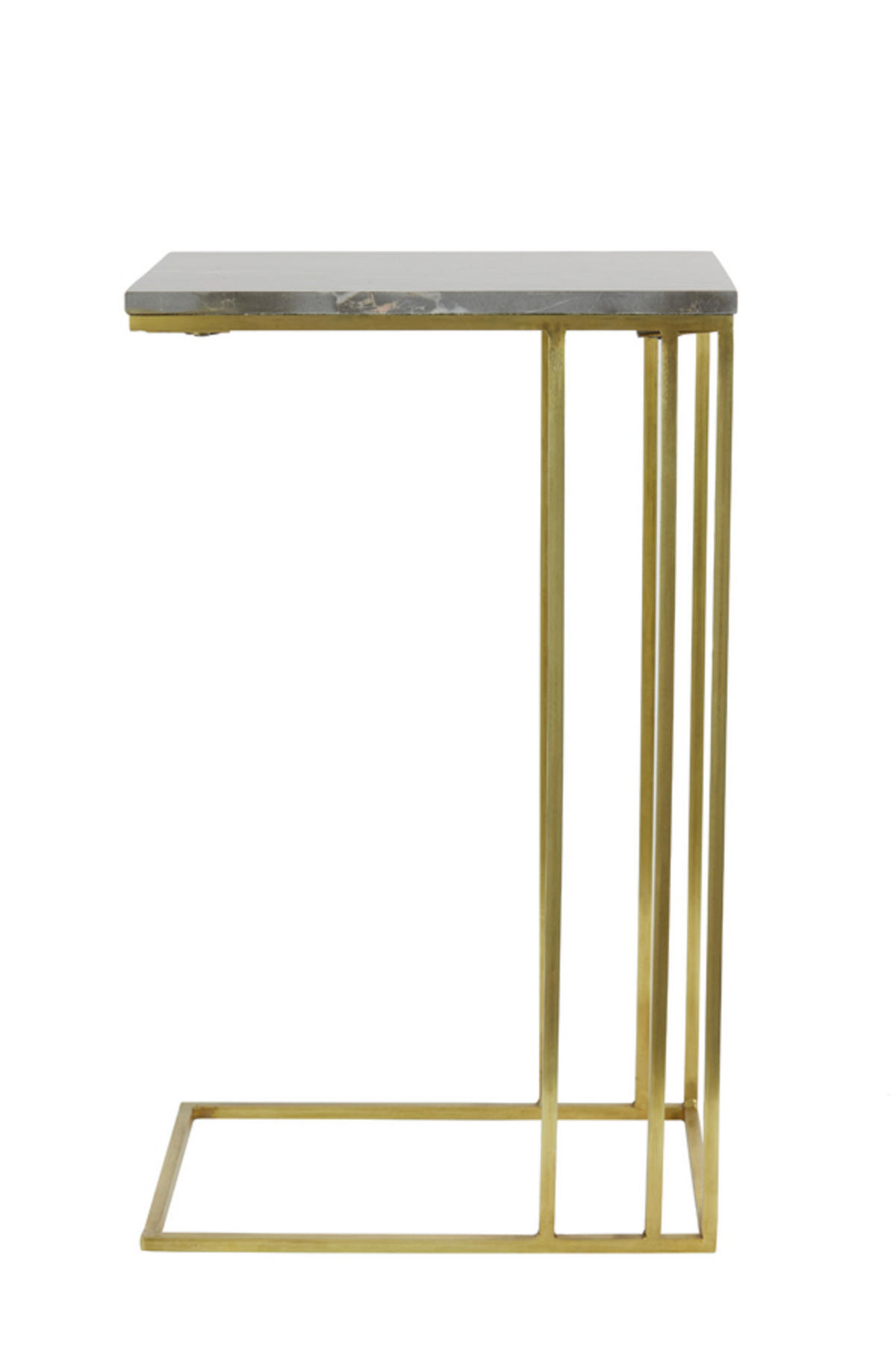 BEISTELLTISCH Roshan Braun 41/31/71 cm - Goldfarben, Stein (41/31/71cm) - Light & Living
