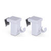 KLEMMTRÄGER für Cafehausstangen 2er Pack - Weiß, Kunststoff (2/4/4cm) - Bestlivings