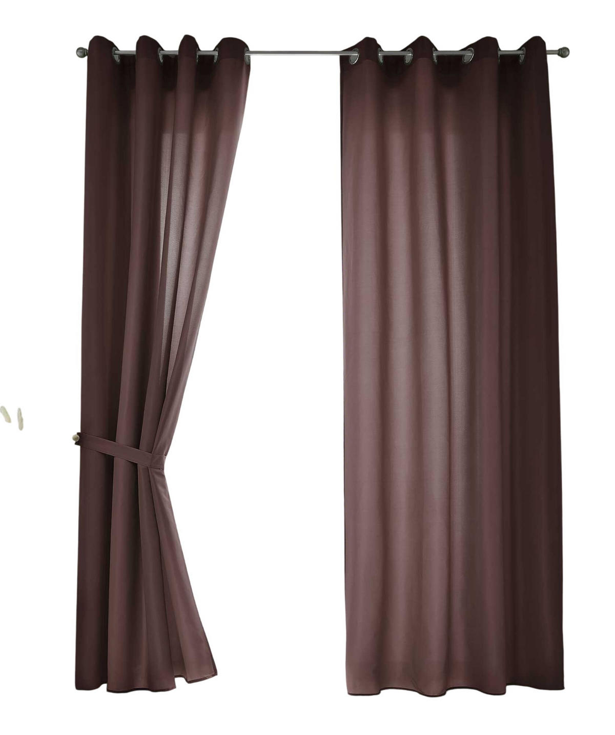 VORHANG 2ER SET BERLIN HxB 245x140cm Braun - Braun, Textil (140/245/245cm) - Gardinenbox
