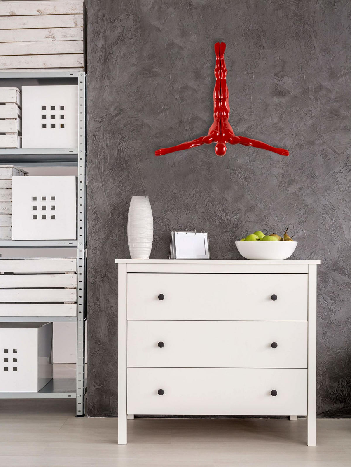 SKULPTUR Rot 53/56 cm - Rot, Stein (1.75/56/24cm) - KUNSTLOFT