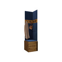 MOBILIER PENTRU HOL Orion XXI - albastru/stejar Artisan, material plastic/compozit lemnos (42/186/46cm) - MIRJAN24