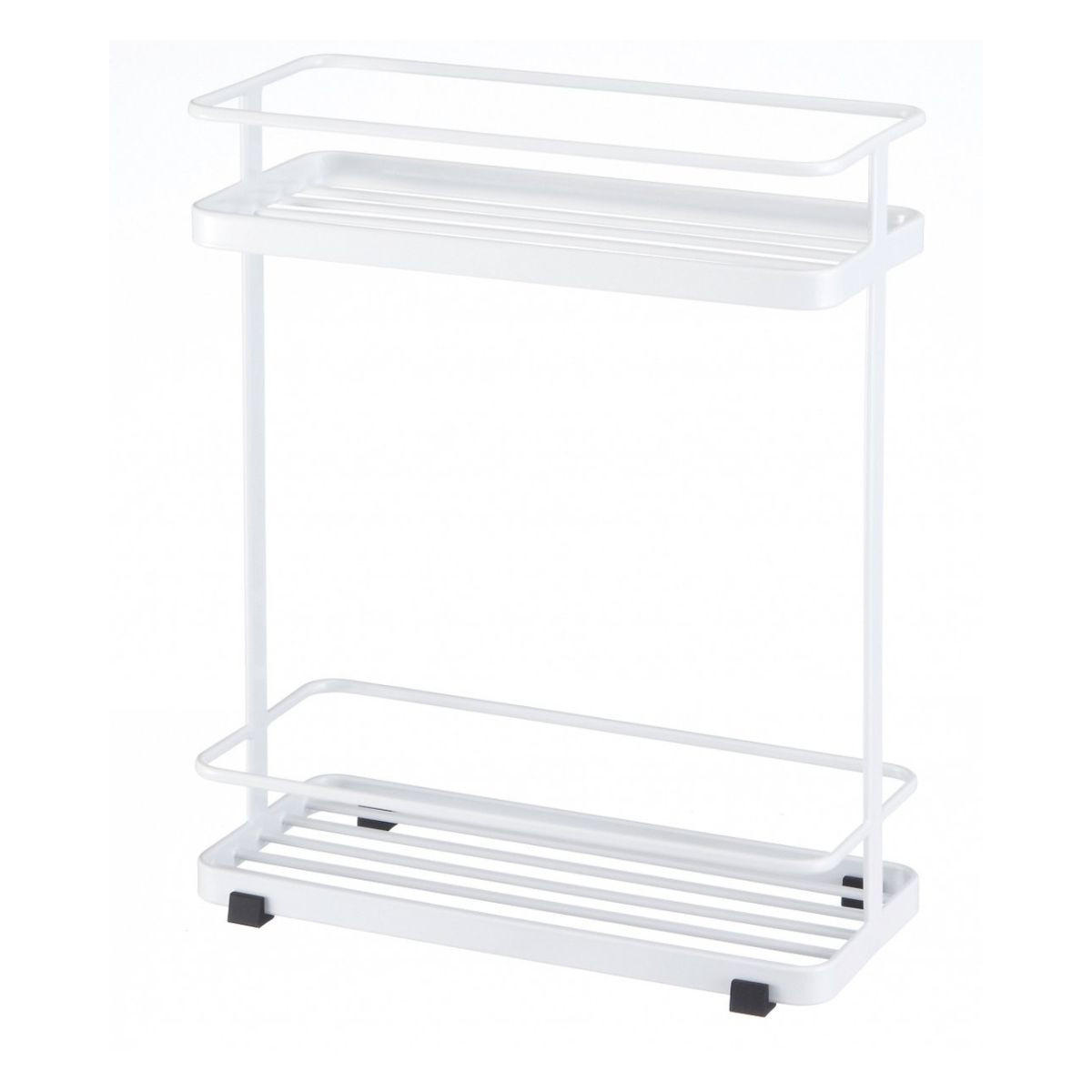 BADEZIMMERREGAL aus Metall mit 2 Ebenen - 28/12/33,5 cm - Weiß, Metall (28/33/12cm) - Yamazaki