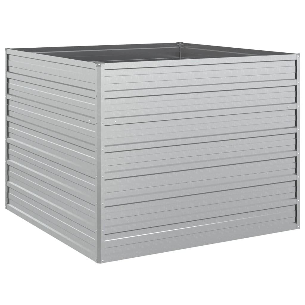 furnicato Garten-Hochbeet Silber 100x77x100 cm