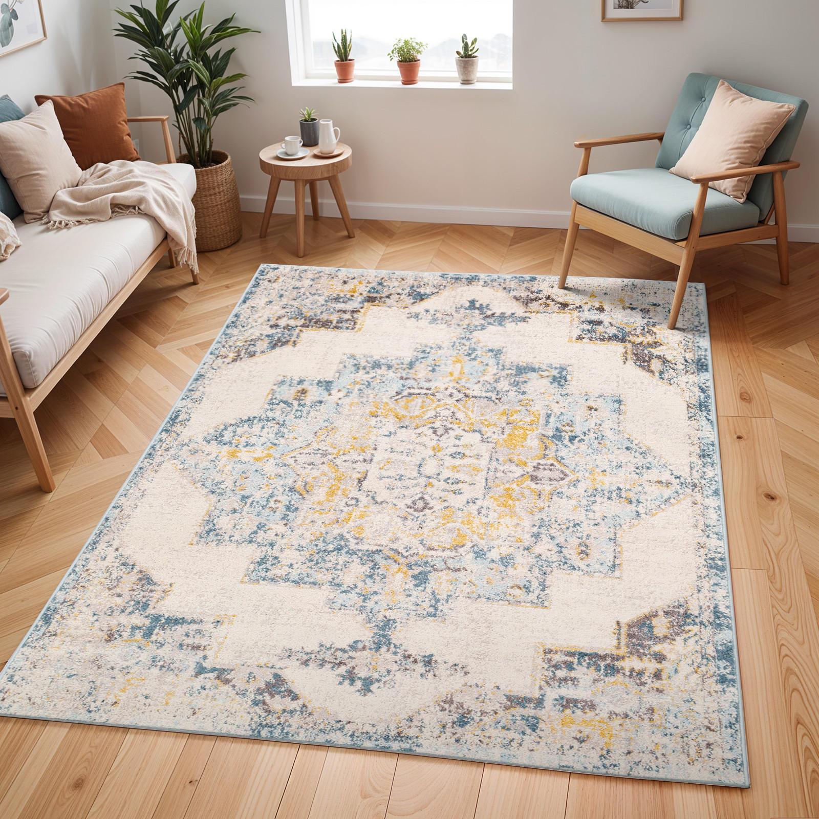 VINTAGE-TEPPICH 200/275 cm Gelb - Gelb, Naturmaterialien/Textil (200/275cm) - LIVABLISS