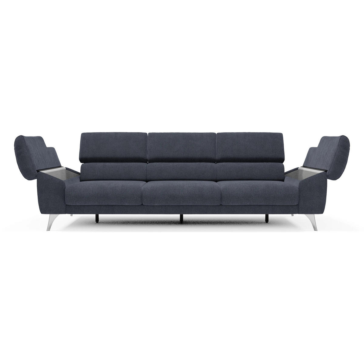 LINEARSOFA Donatello - Blaugrau, Metall (265/76/102cm) - Divani.store