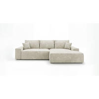 ECKSOFA VERONA rechts weiß Cord Poso 100 - Schlaffunktion, Bettkasten - Weiß, Textil (280/184cm) - Cornero