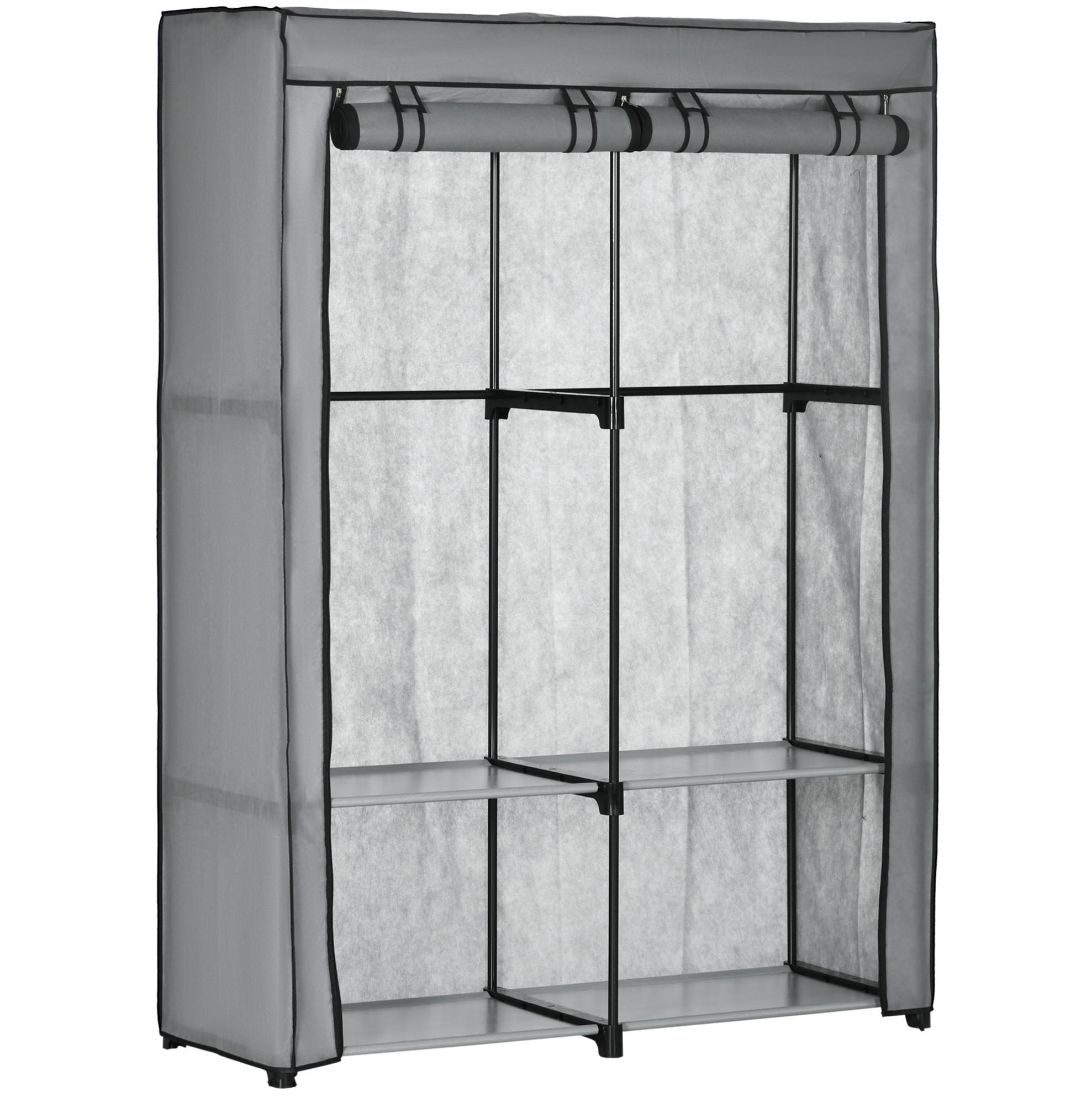 Okwish Kleiderschrank Hellgrau 49x170x118 cm