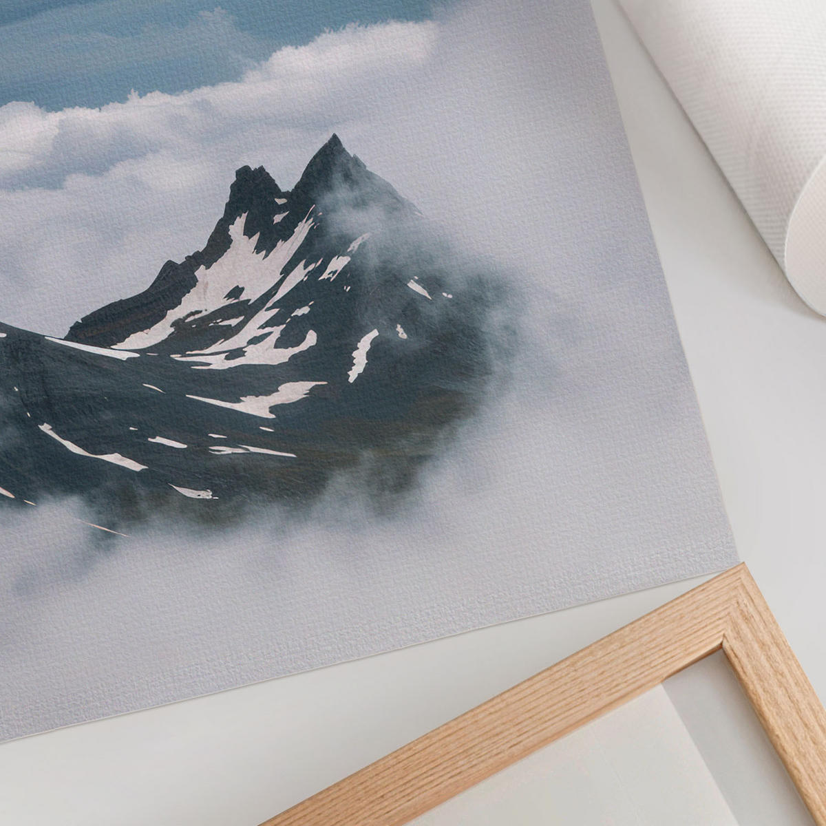 POSTER - 29x42 cm - Lunori - Bergpanorama - Grau, Textil (29/42/0.1cm) - TULUP