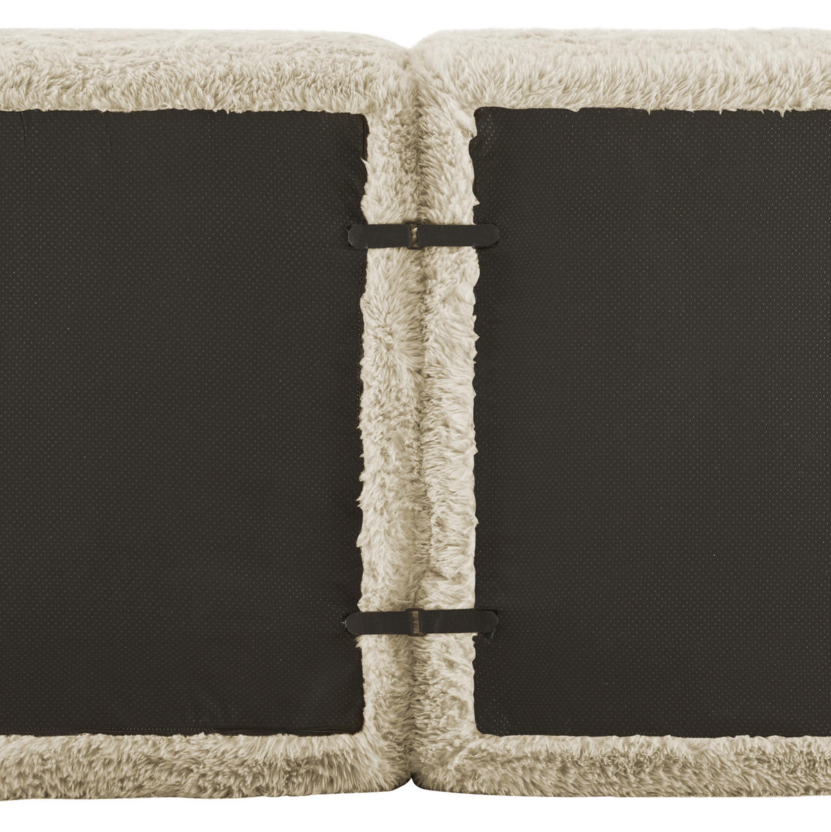 ECKSOFA aus Plüsch in Beige mit modularem Design - Beige, Textil (179/73/204cm) - Modfu