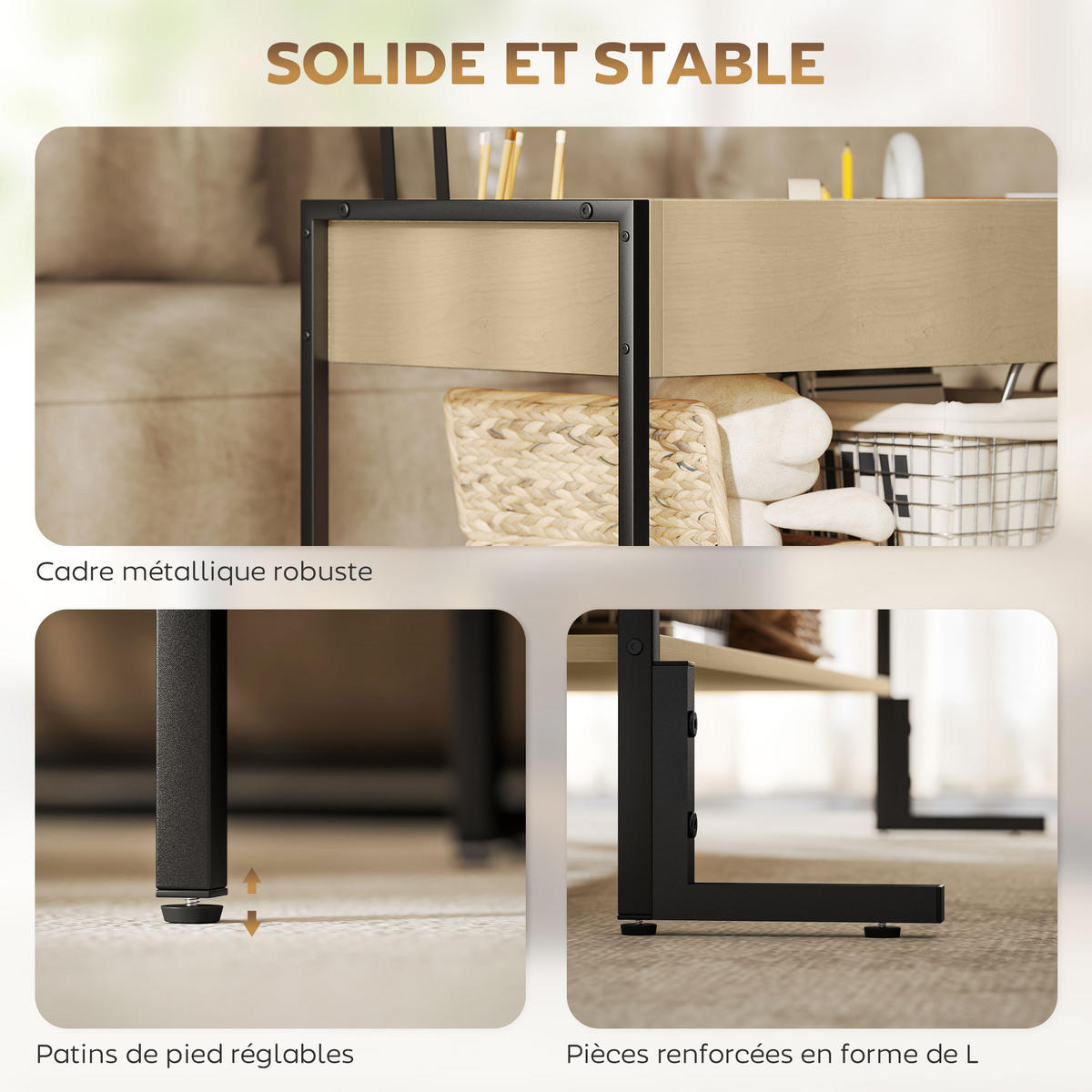 COUCHTISCH Beige 1 Stück - Beige, Kunststoff (95/40/59cm) - GiPP