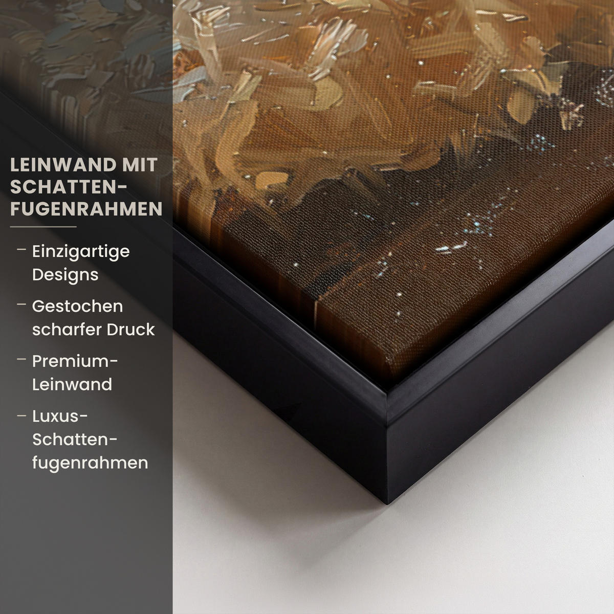 LEINWAND Bilder mit Rahmen - Katze - Weihnachten - Winter - Tier - 40x60 - Bernsteinfarben, Textil (40/60cm) - MuchoWow