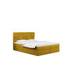 BOXBETT mit Bettkasten und Matratze CLARA Stoff Velvet Gelb 140x200 cm H3-Bonell - Gelb, Holz/Textil (140/200cm) - Kaiser Möbel
