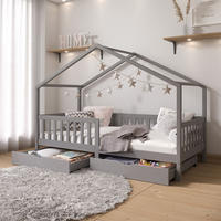 HAUSBETT ELEA 90X200 CM - Grau, Holz (96/148/206cm) - IDIMEX