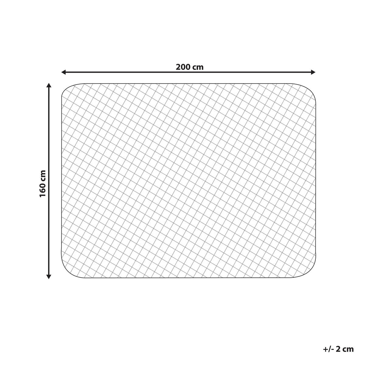 MATRATZENTOPPER 160 x 200 cm Almanzor - Weiß, Naturmaterialen (160/200cm) - Beliani