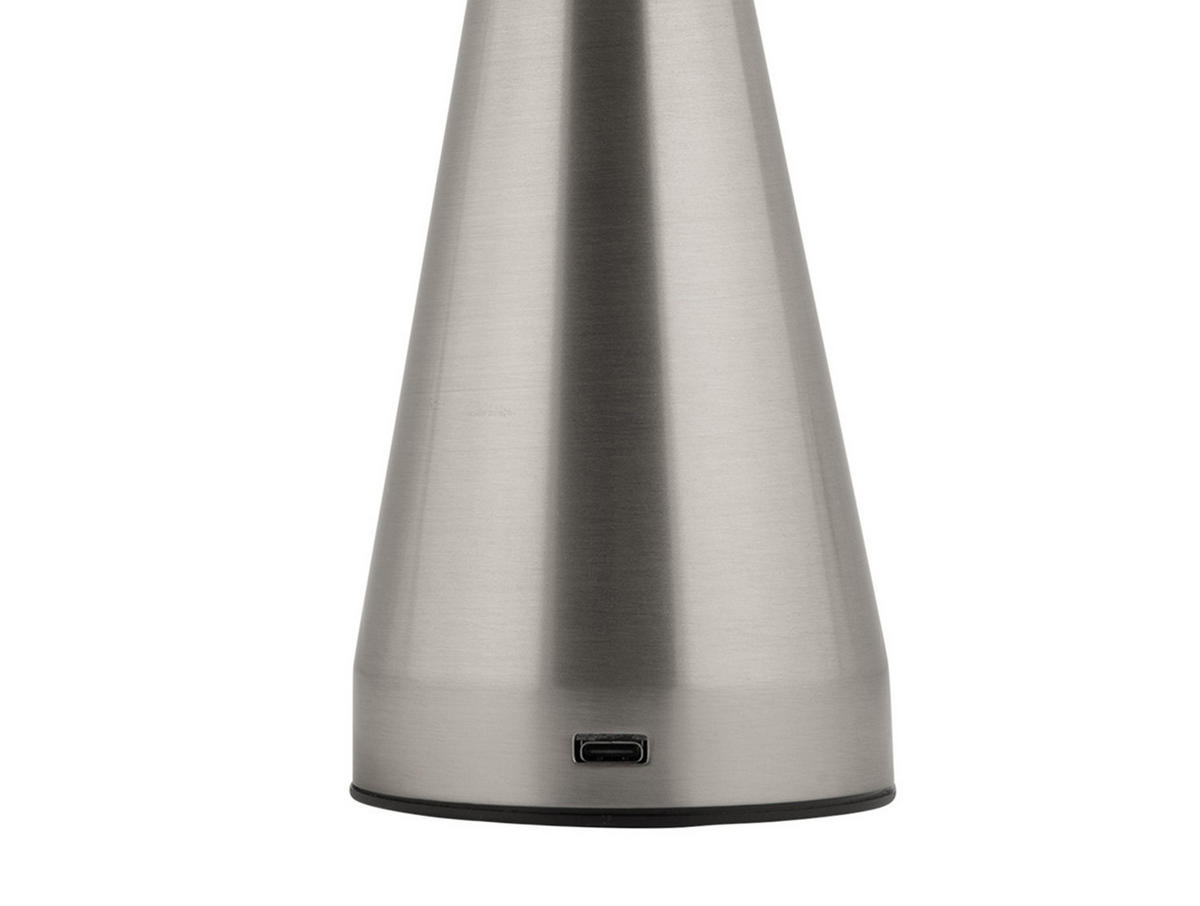 TISCHLAMPE Rachel LED 15.5/15.5/20.5 cm - Silberfarben, Metall (15.5/15.5/20.5cm) - Leitmotiv