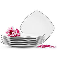 SPEISETELLER CARLINA 6-tlg - Weiß, Keramik (25.5cm) - KONSIMO®