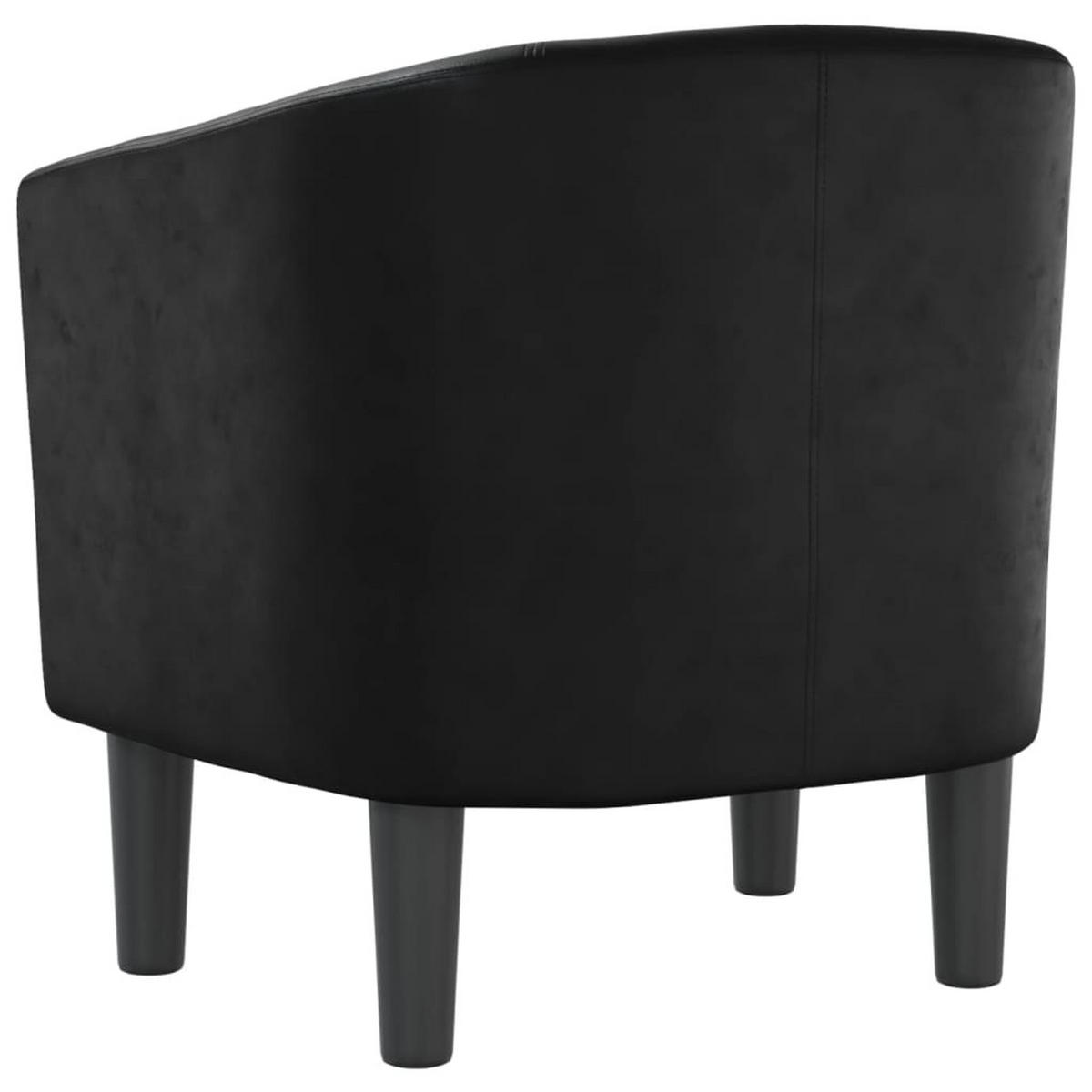 CLUBSESSEL Haltbar 70/56/68 cm Schwarz Kunstler - Schwarz, Leder (56/68/70cm) - vidaXL