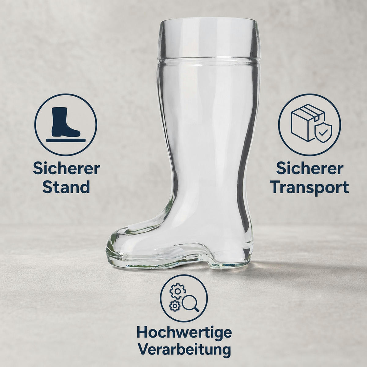 BIERGLÄSER Stiefel transparent 250 ml 6er Set - Transparent, Glas (0.25L) - Stölzle Lausitz