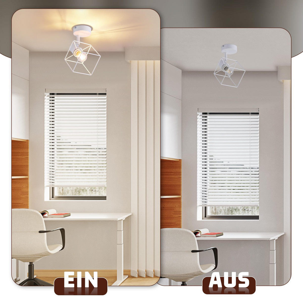 STRAHLER Fürth 1-flammig 10/10/15 cm - Weiß, Metall (10/10/15cm) - Nettlife