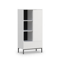 BÜCHERREGAL Dallas 70x140 Weiß - Schwarz/Weiß, Holzwerkstoff/Metall (70/140/41cm) - Ravio