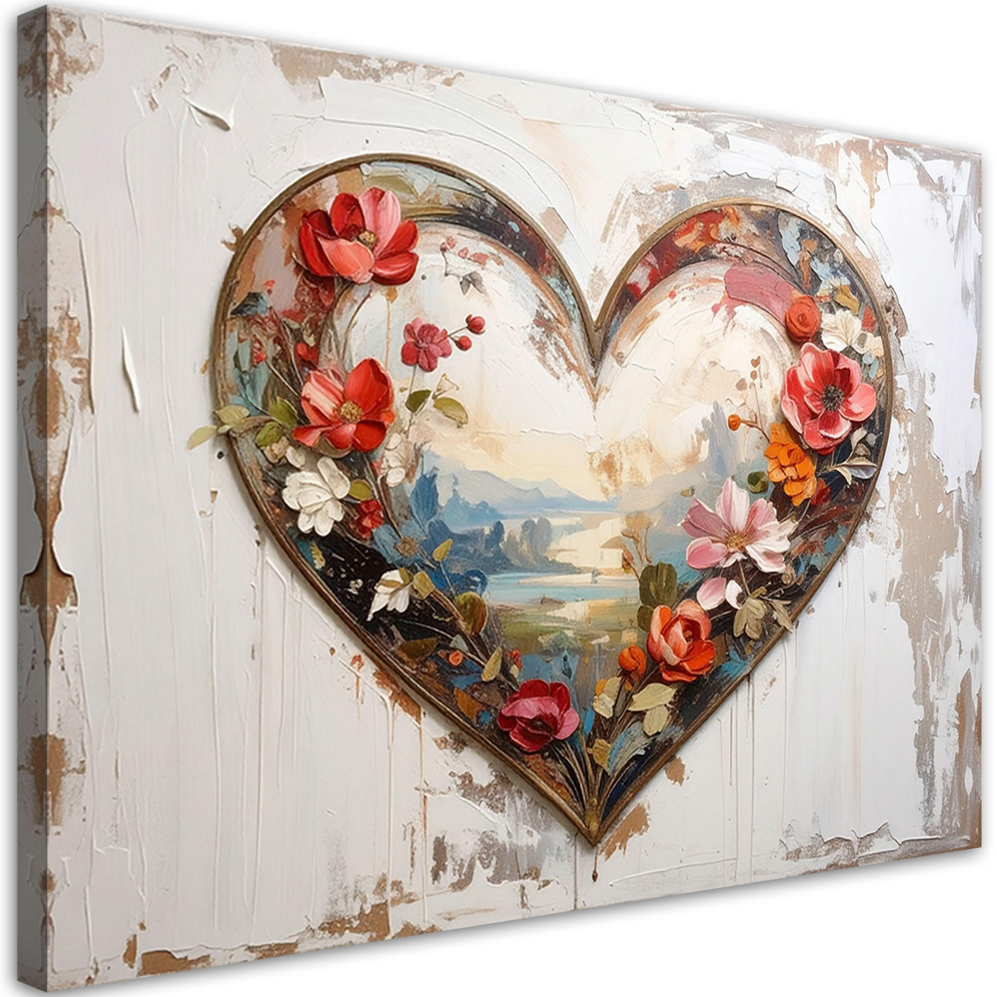 LEINWANDBILD Liebe 120x80cm - Rot, Textil (120/80cm) - Feeby