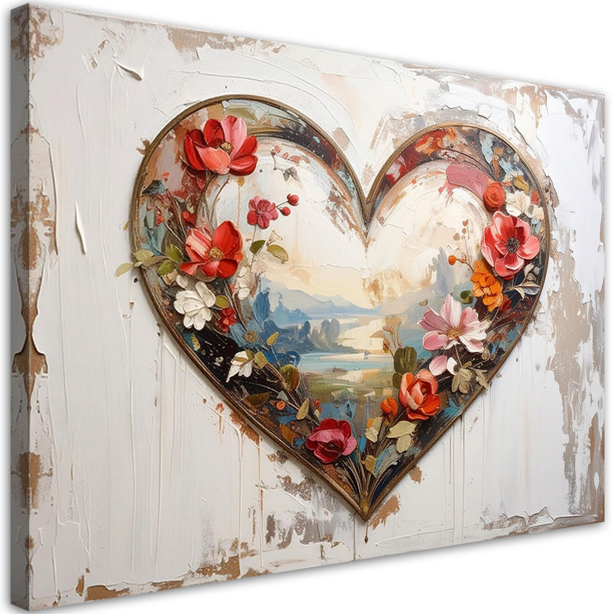 LEINWANDBILD Liebe 120x80cm - Rot, Textil (120/80cm) - Feeby