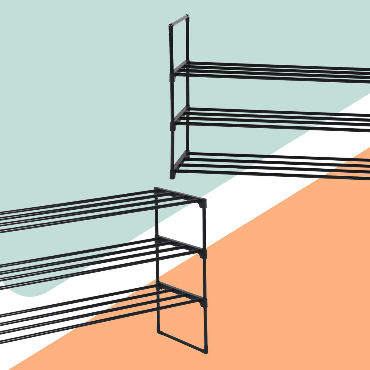 BOTNÍK - černá, kov/plast (117/72/30cm) - Relaxdays