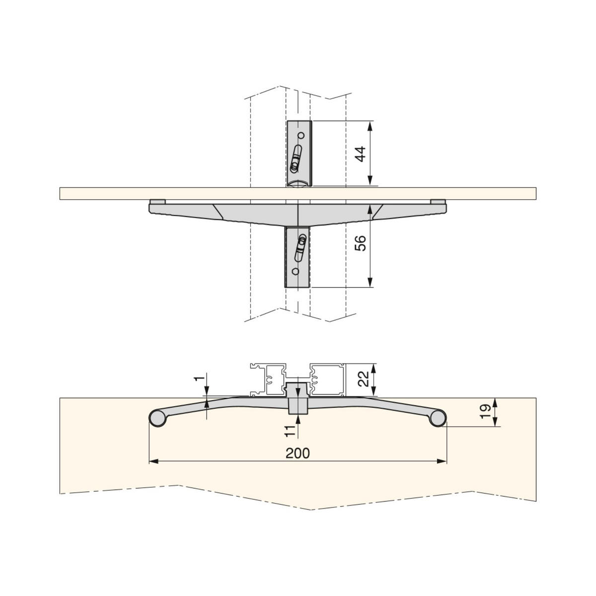 GLASBÖDEN für die Struktur Zero, ohne Glas, Zamak, Steingrau lackiert 5er-set - Grau, Kunststoff (4.1/10/20cm) - EMUCA