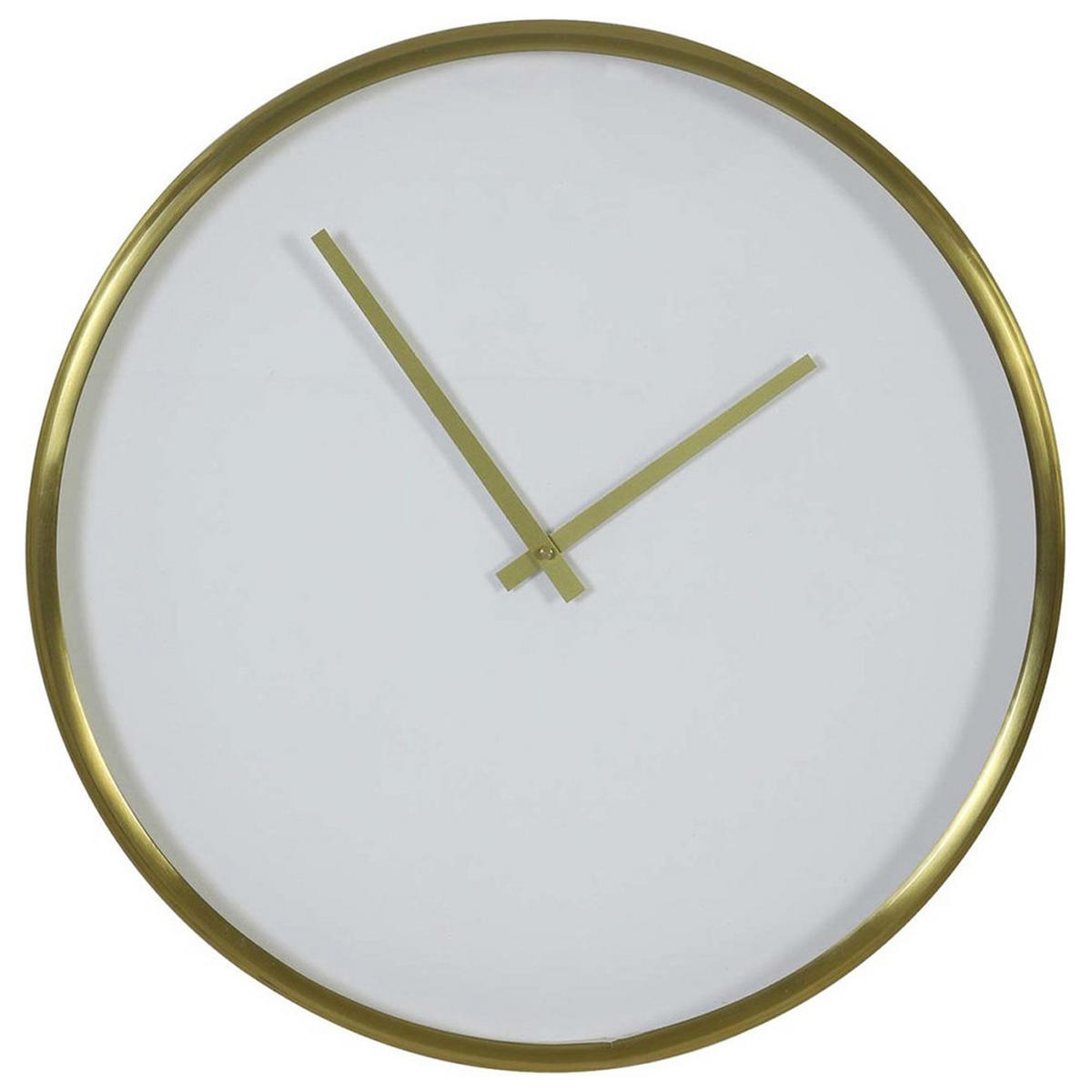 WANDUHR SEPONI Ø41, Weiß-Bronze - Weiß, Metall (41/41/5cm) - Light & Living