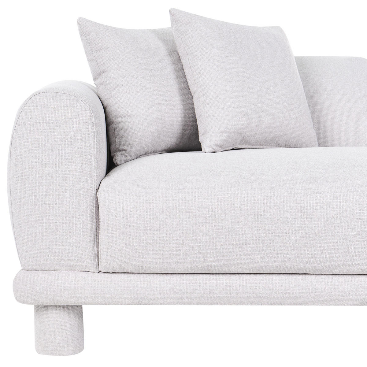 POHOVKA 3-místná Látka Světle šedá Pori - světle šedá, textil (202/74/93cm) - Beliani