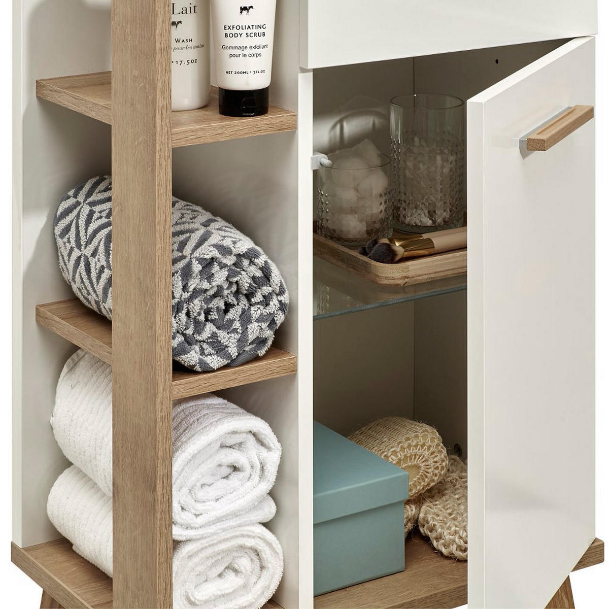 WASCHTISCH Malanje-66 - Weiß, Holzwerkstoff (101/90/46cm) - Lomado