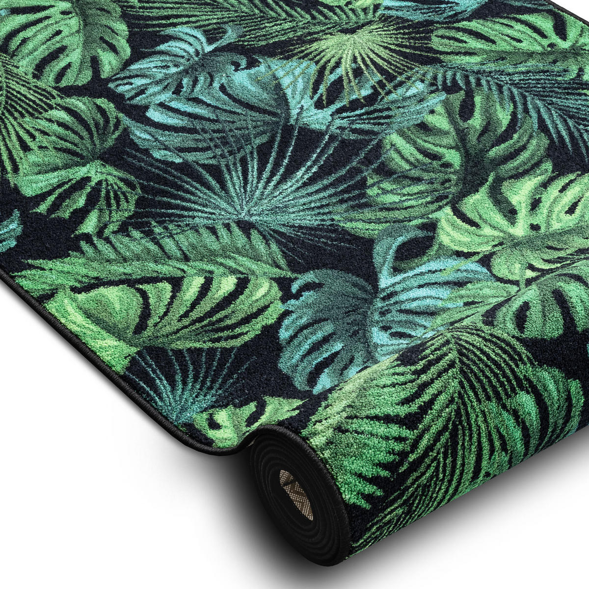 LÄUFER Antirutsch MONSTERA 80/740 cm - Pastellgrün, Textil (80/740cm) - rugsX