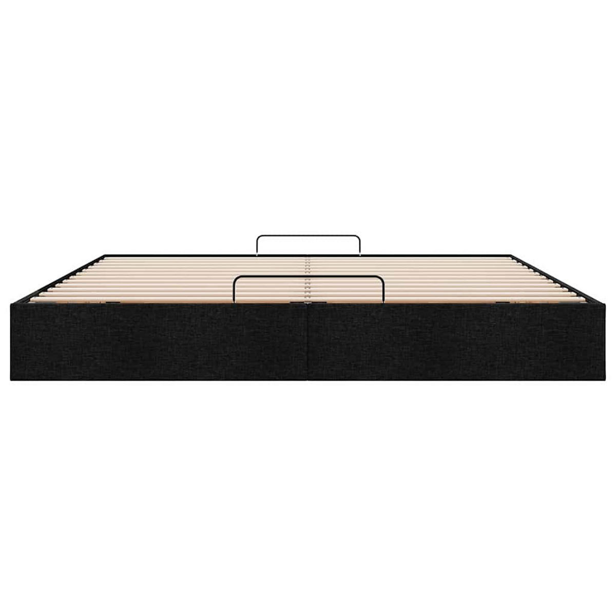OTTOMAN-BETT Ohne Matratze Schwarz 180/200 Cm Stoff - Schwarz, Holzwerkstoff (180/200cm) - vidaXL