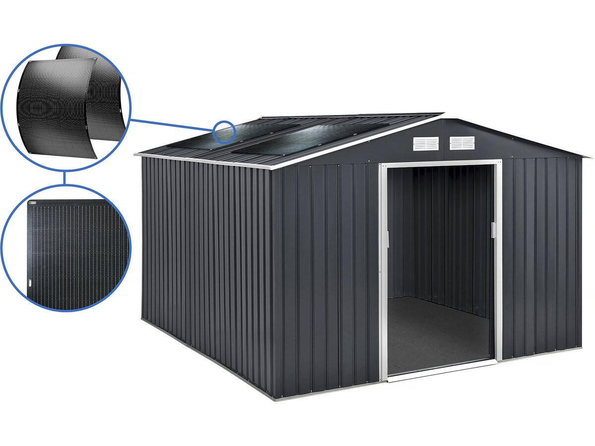 METALL-GARTENHAUS vegas Grau - Grau, Metall (330/210/372cm) - Habitat Garten